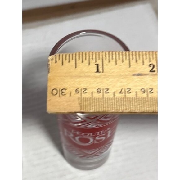 Tequila Rose Shot Glasses With Red Geometric Diamond Pattern Set Of 2 - Picture 7 of 7
